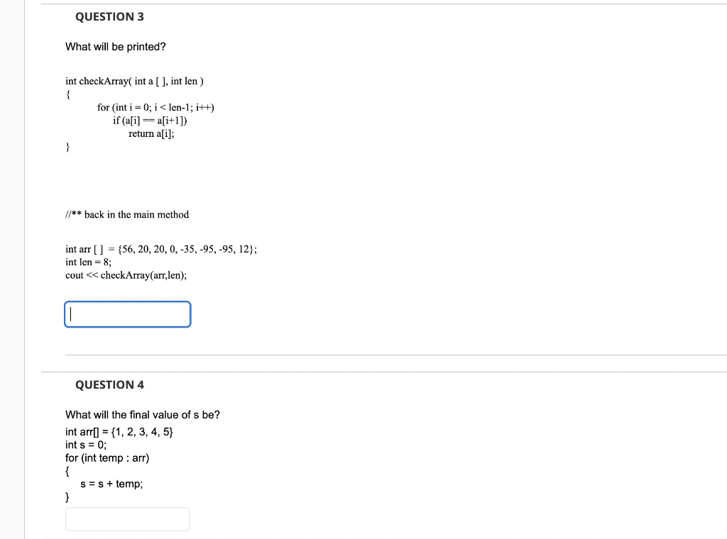 Solved QUESTION 1 What Is The Output Of The Following C++ | Chegg.com