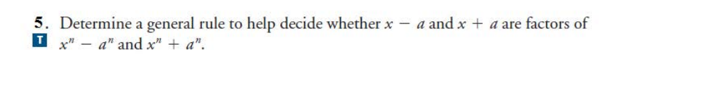 Solved 5. Determine a general rule to help decide whether x | Chegg.com
