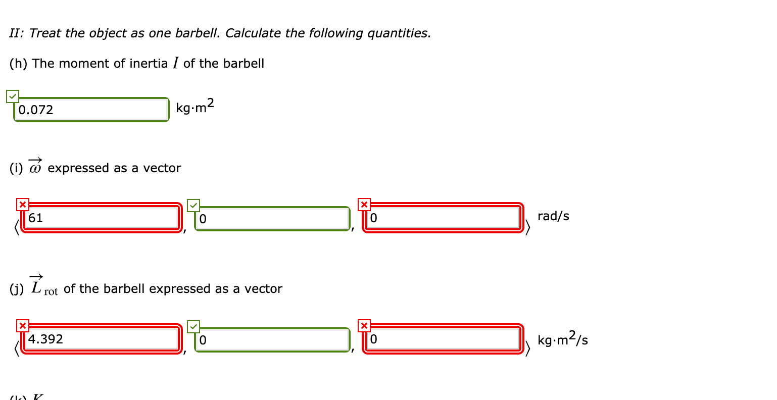 Solved In the figure below a barbell spins around a pivot at