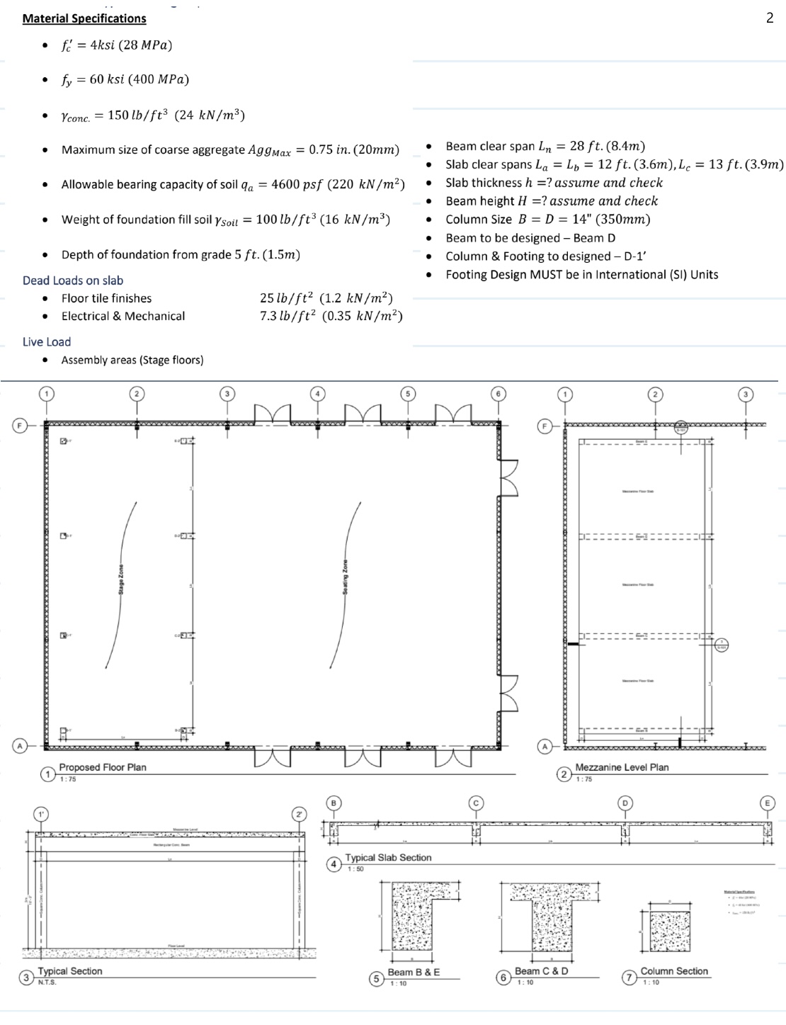 Solved Option 3: column design. | Chegg.com