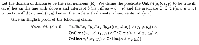 Solved Let the domain of discourse be the real numbers (R). | Chegg.com