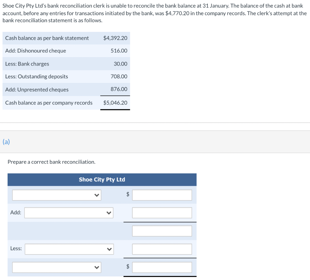 Bank Reconciliation Clerk Job Description