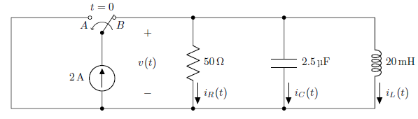 Solved In the circuit shown below, the switch has been | Chegg.com