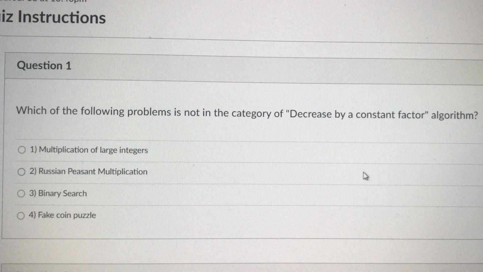 Solved iz Instructions Question 1 Which of the following | Chegg.com