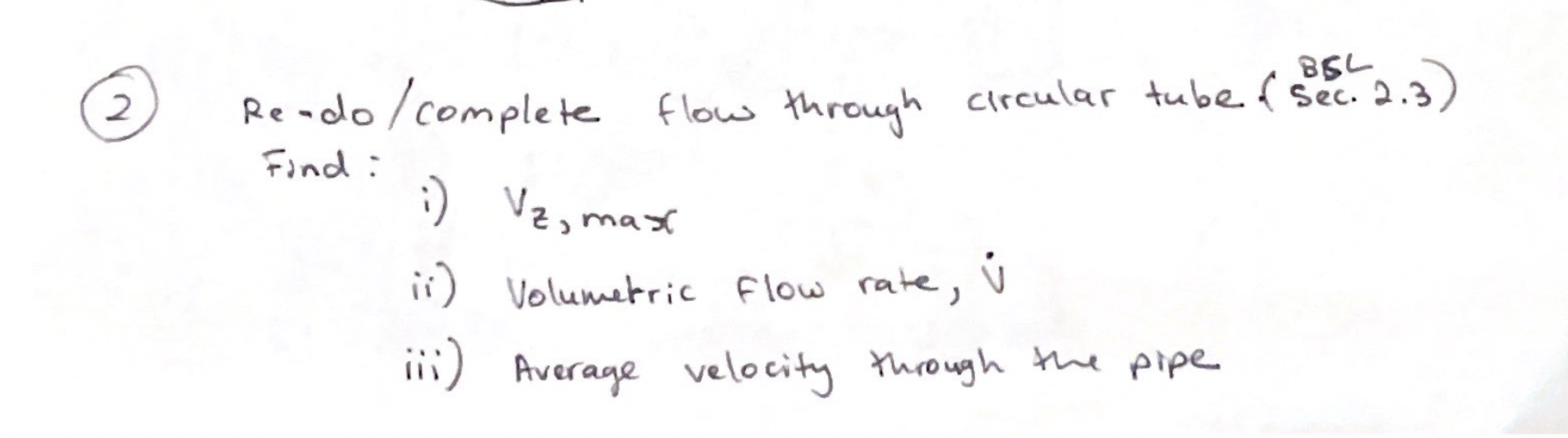 2 Reado / complete flow through circular tube & Sec.