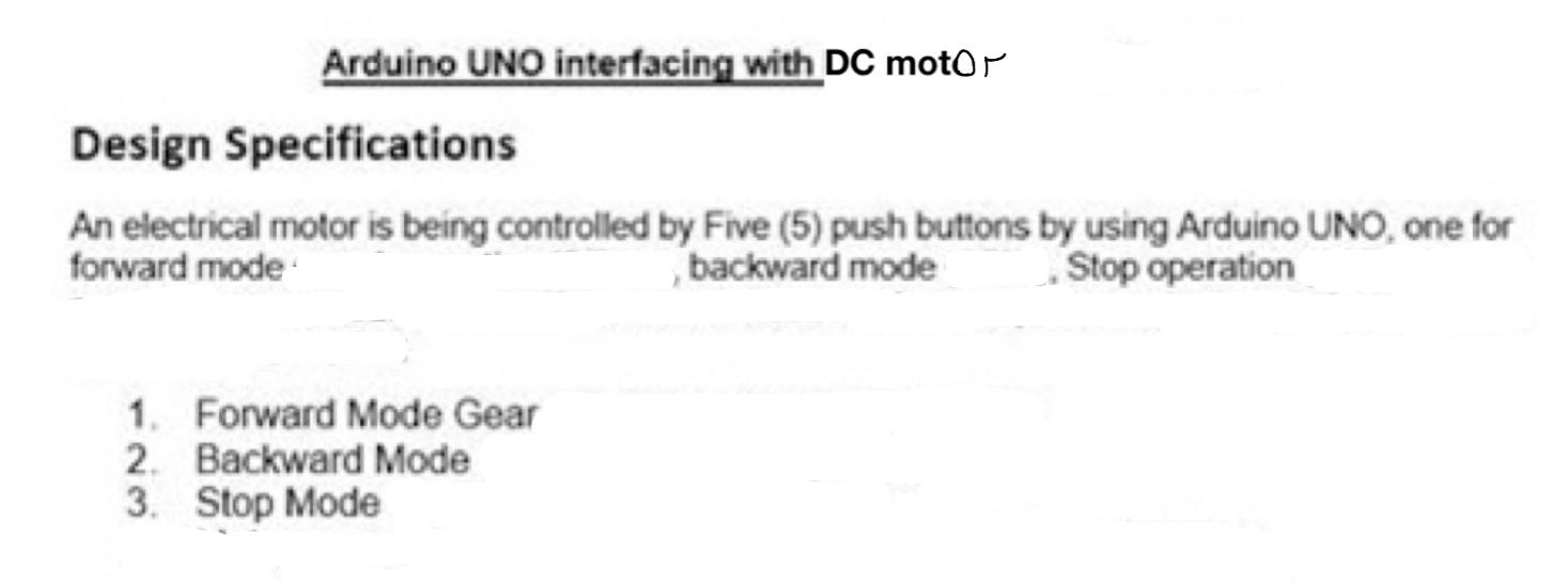 Solved Arduino UNO interfacing with DC motor Design | Chegg.com
