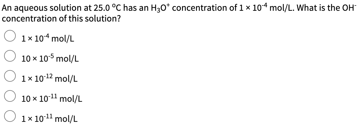 Solved An Aqueous Solution At 25.0∘C Has An | Chegg.com