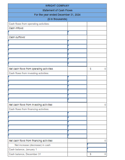 Solved The comporative bolance sheets for 2024 and 2023 and | Chegg.com