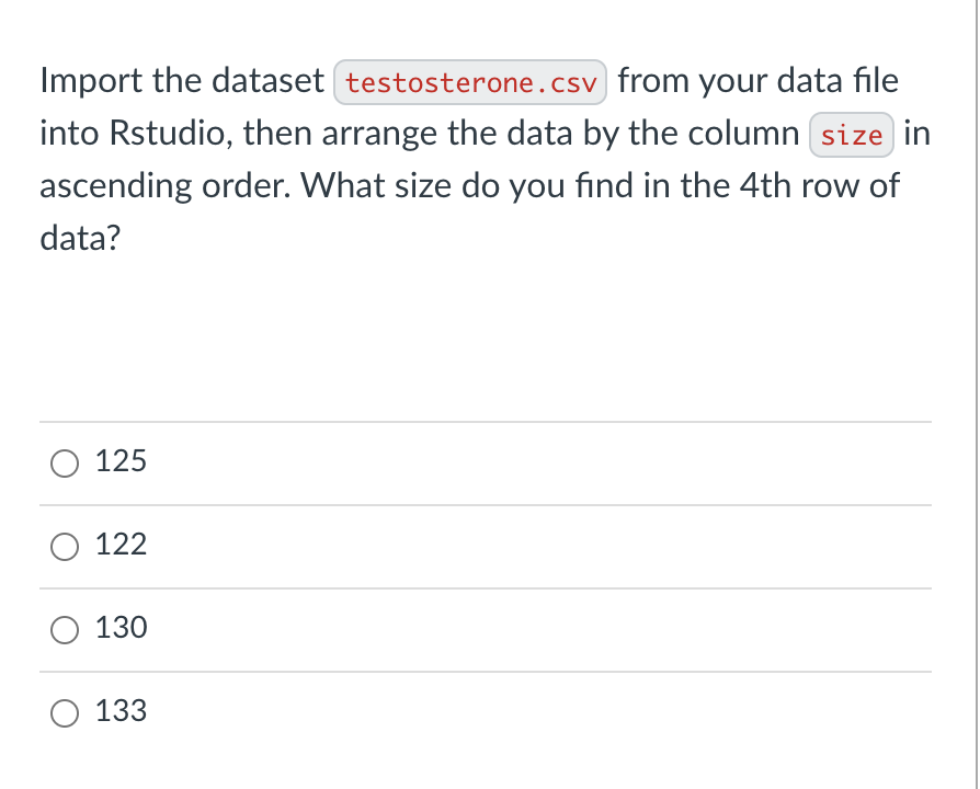 Solved Import the dataset testosterone.csv from your data Chegg