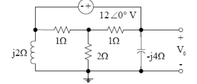 Solved + 1220V w 1Ω 122 j2Ω V 2Ω -3422 | Chegg.com