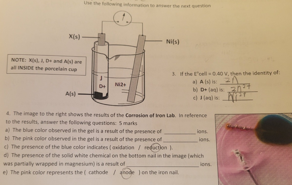 Solved Use The Following Information To Answer The Next | Chegg.com