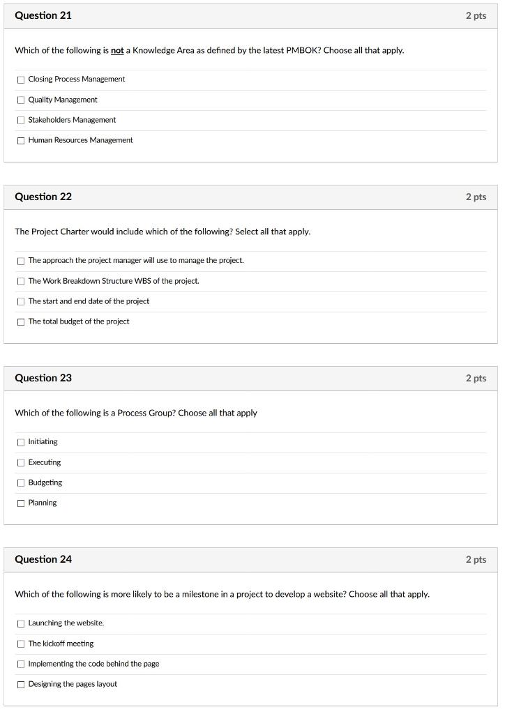 Solved Question 21 2 pts Which of the following is not a | Chegg.com