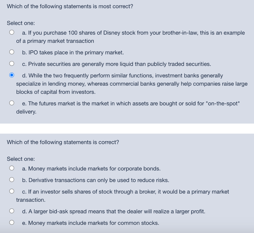 solved-which-of-the-following-statements-is-most-correct-chegg