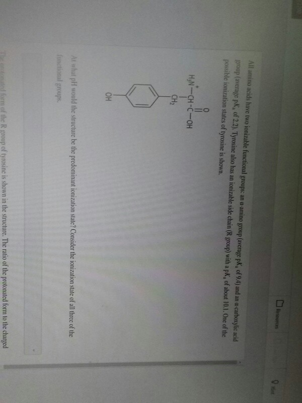 Solved Resources All amino acids have two ionizable