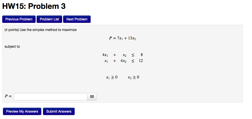 Solved HW15: Problem 3 Previous Problem Problem List Next | Chegg.com