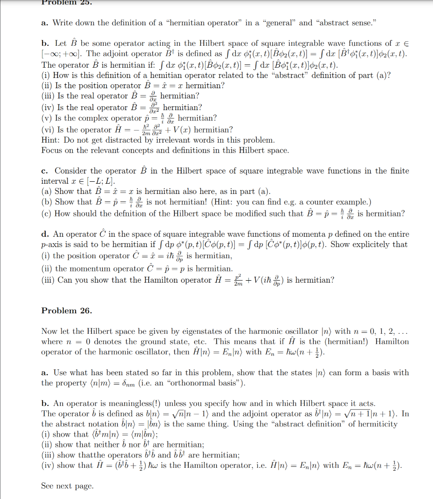 Solved Consider The Operator Bˆ In The Hilbert Space Of S Chegg Com