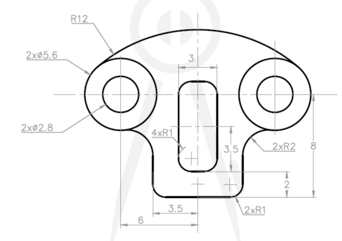 Solved for the following drawing draw it in Autocad with | Chegg.com