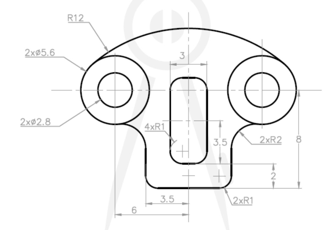 Solved For The Following Drawing Draw It In Autocad With Chegg