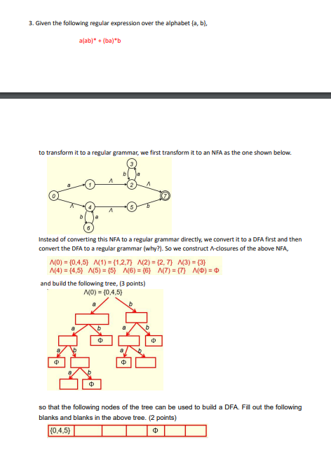 3. Given The Following Regular Expression Over The | Chegg.com