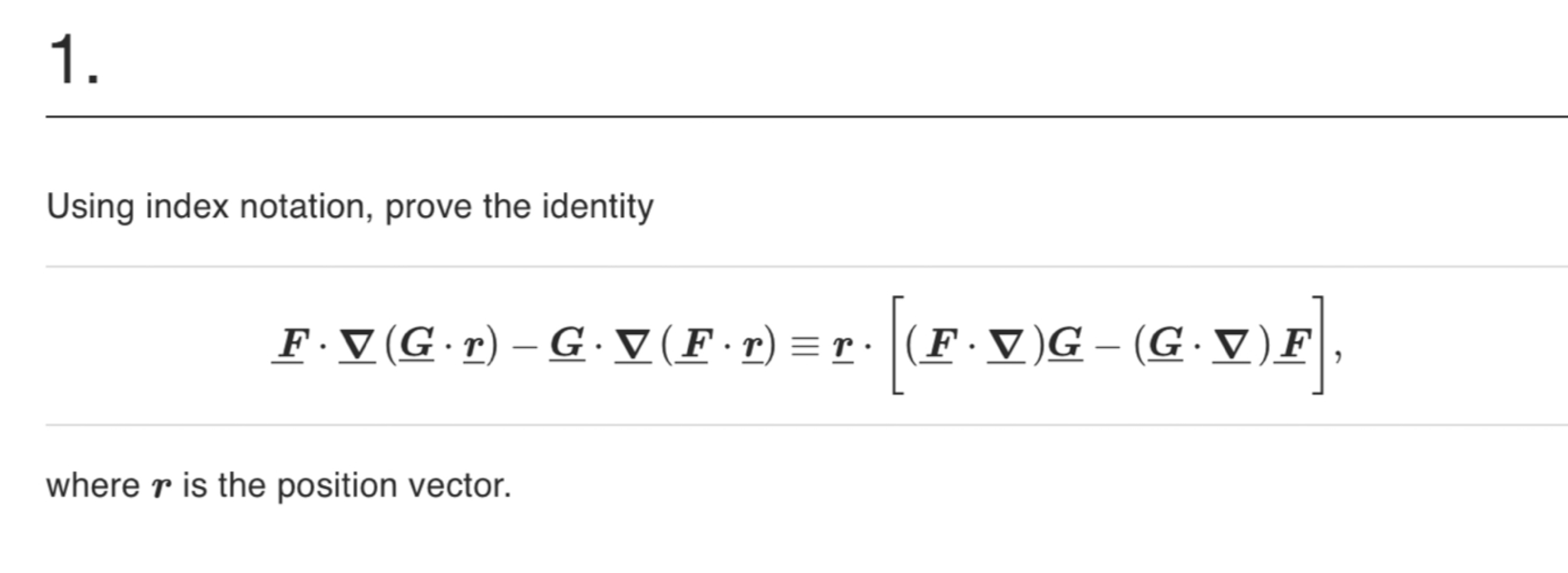 Solved Using Index Notation, Prove The Identity | Chegg.com