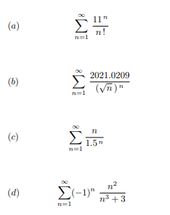 Solved For each of the following series decide whether it | Chegg.com