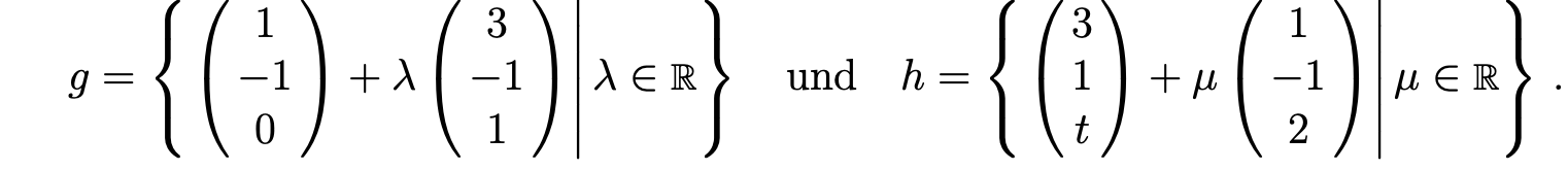 Solved (Lines in space) Two lines g and h in space ℝ3 are | Chegg.com