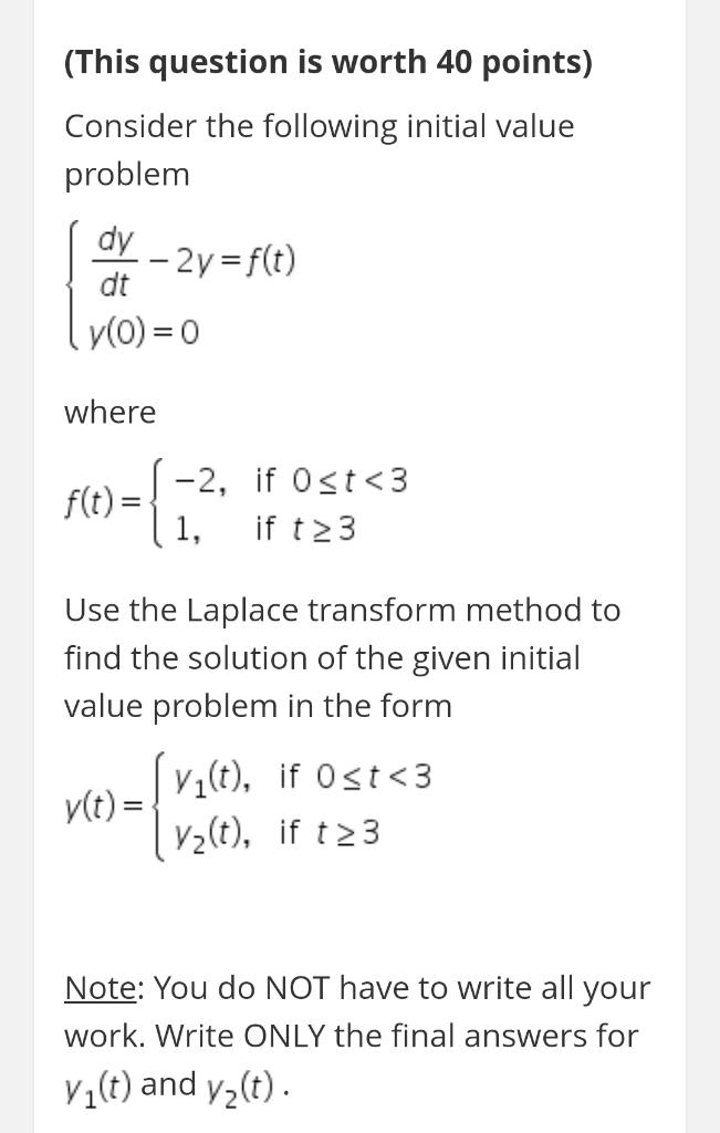 Solved (This Question Is Worth 40 Points) Consider The | Chegg.com