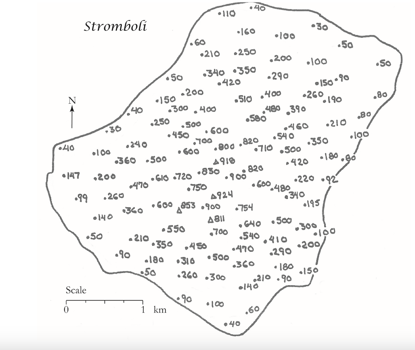 solved-elevation-data-on-a-topographic-map-is-portrayed-chegg