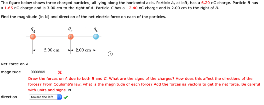 Solved The figure below shows three charged particles, all | Chegg.com