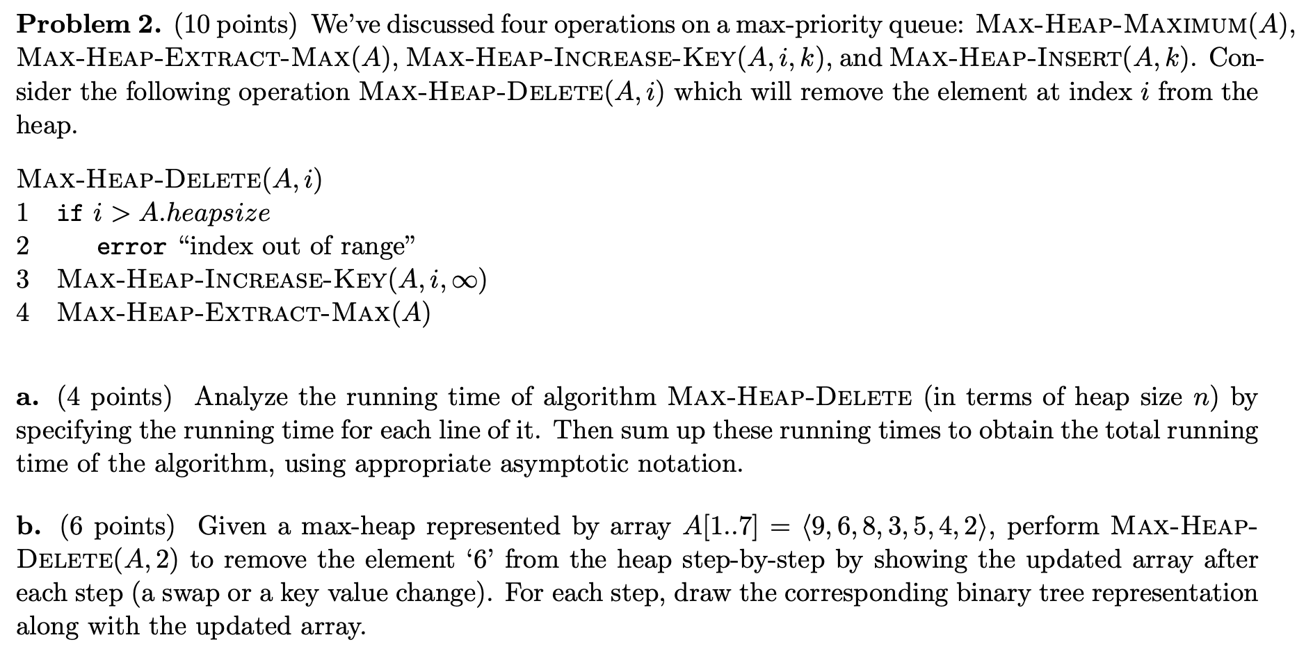 Solved Problem 2. (10 points) We've discussed four