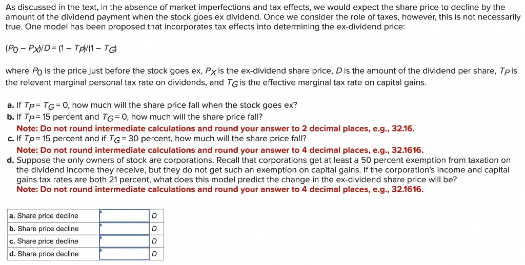 Solved As Discussed In The Text, In The Absence Of Market | Chegg.com