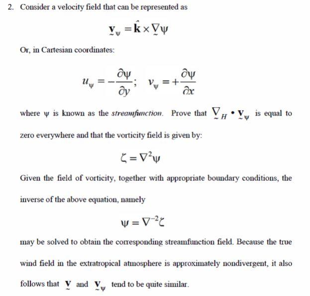 Solved 2. Consider A Velocity Field That Can Be Represented | Chegg.com