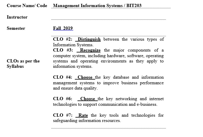 solved course name code management information systems chegg com solved course name code management