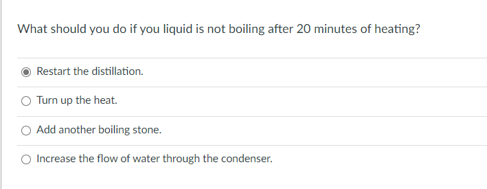 Solved What should you do if you liquid is not boiling after | Chegg.com