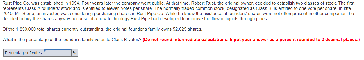 Solved Rust Pipe Co. Was Established In 1994. Four Years | Chegg.com