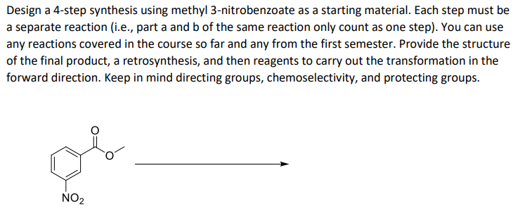 Design A 4 Step Synthesis Using Methyl Chegg Com   Phpb6tB2U