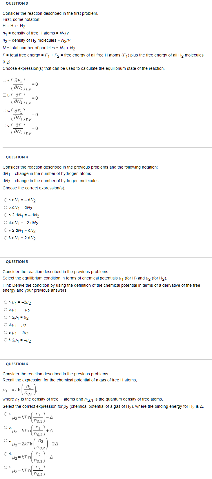Solved QUESTION 1 Consider the reaction H+H+H2 in which two | Chegg.com