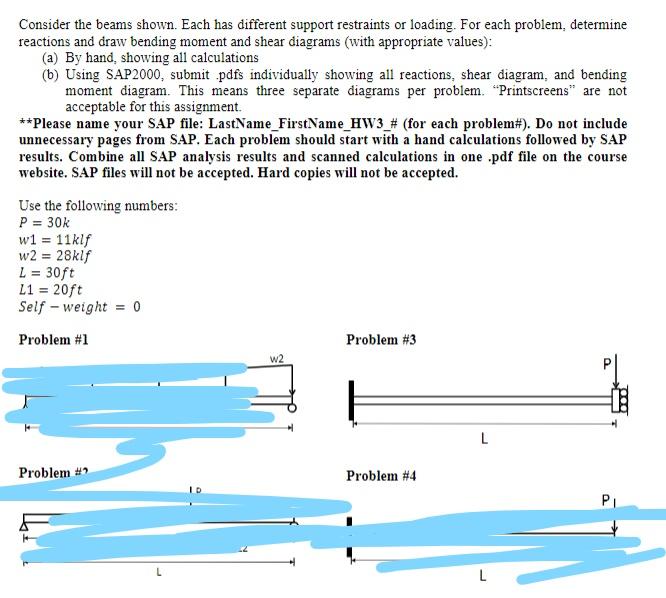Solved Consider the beams shown. Each has different support | Chegg.com