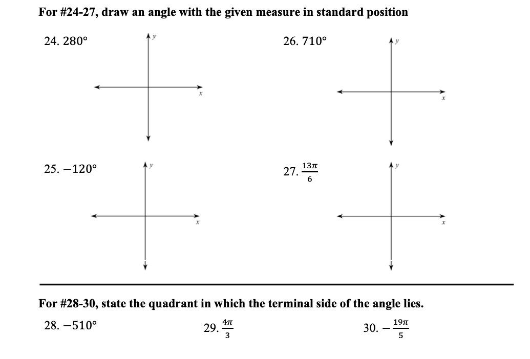 Solved Degrees and Radians Practice Sheet 1. To convert from | Chegg.com