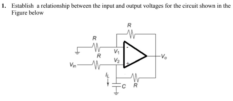 Solved Establish a relationship between the input and output | Chegg.com