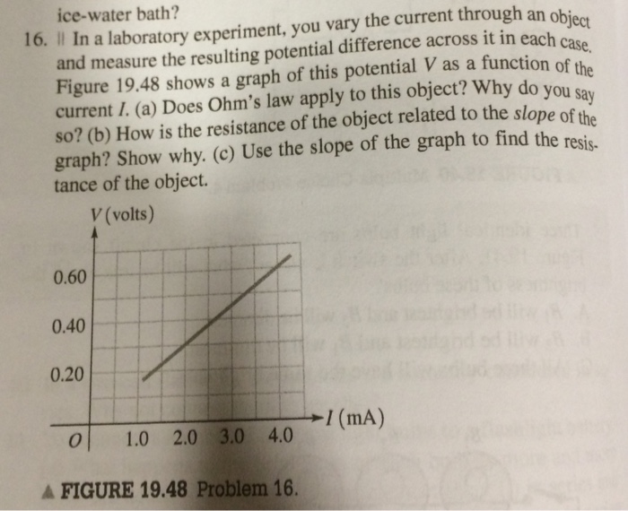 Solved icewater bath? 16. II In a laboratory experiment,