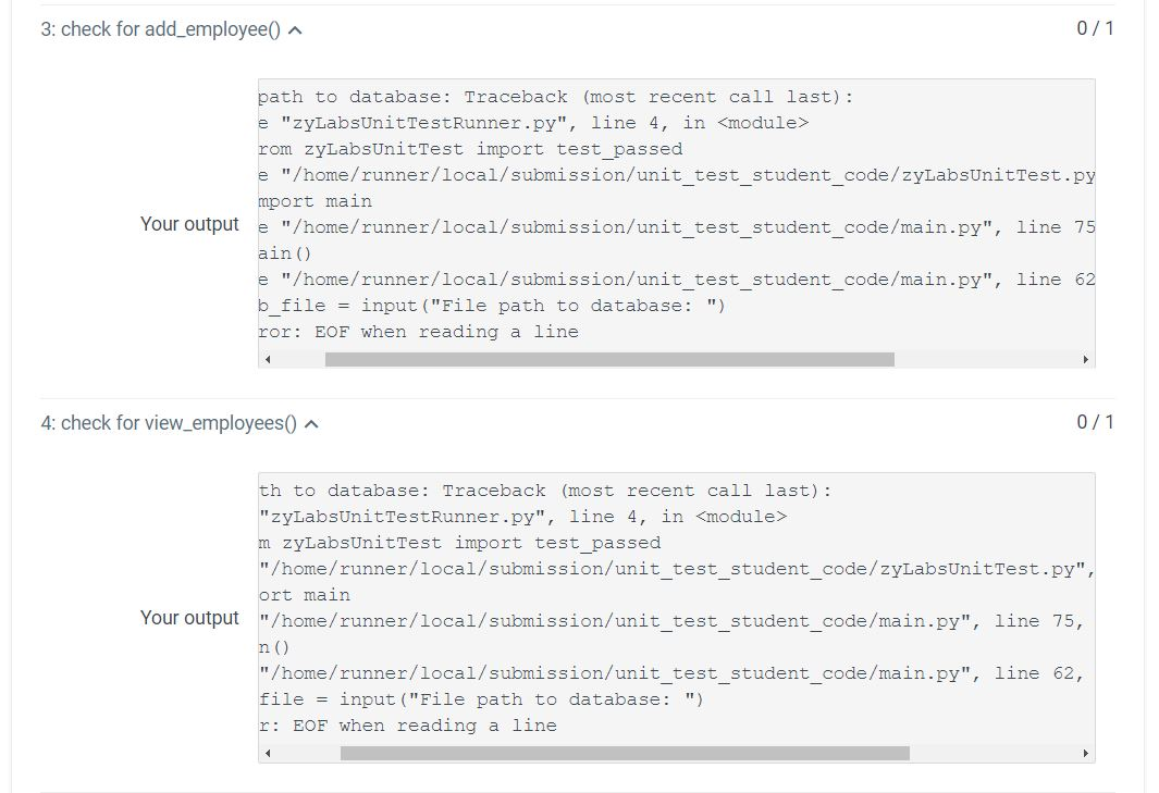 12.9 Program: Employee Database Human Resources has | Chegg.com