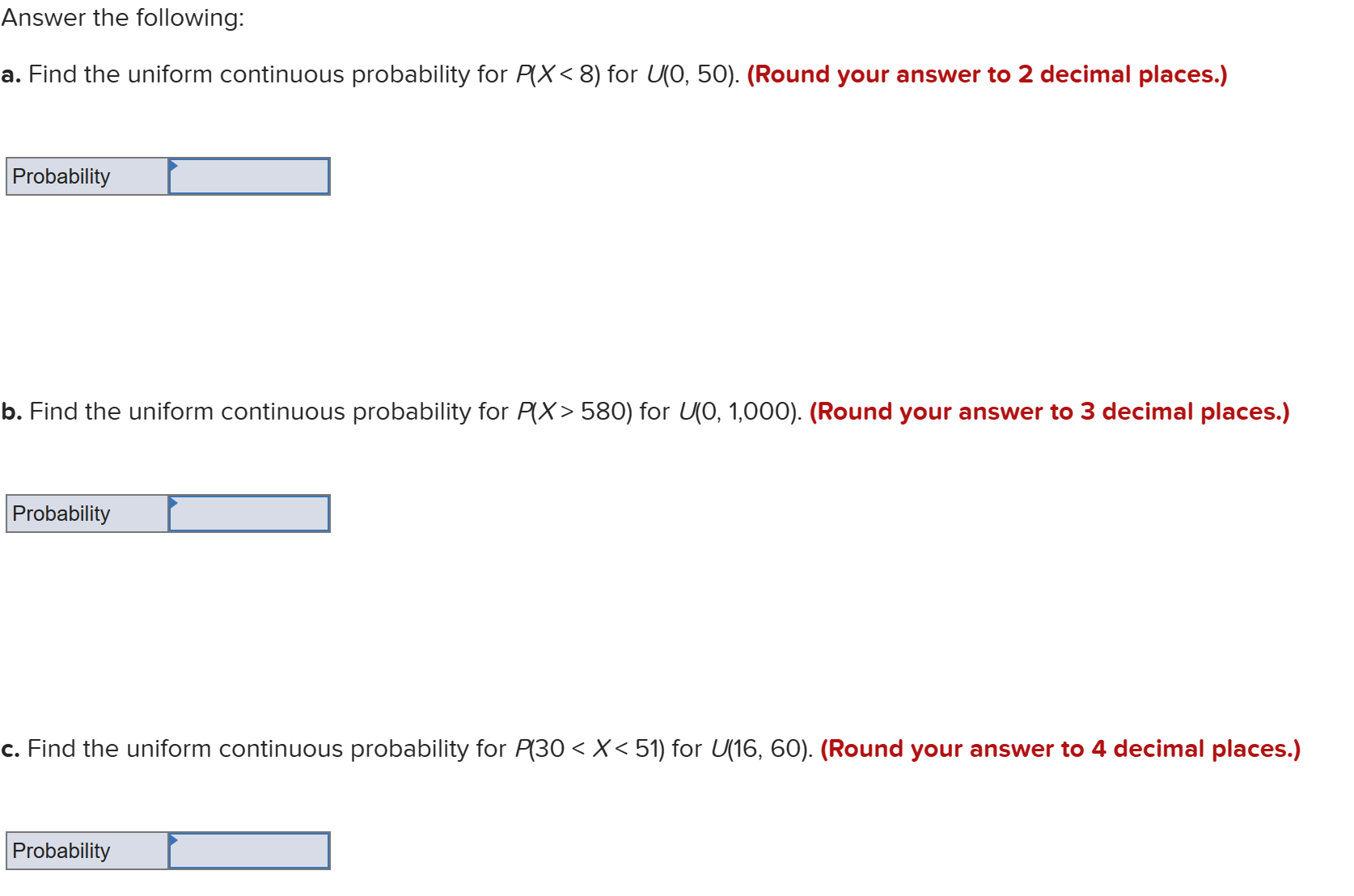 Solved Answer The Following: A. Find The Uniform Continuous | Chegg.com