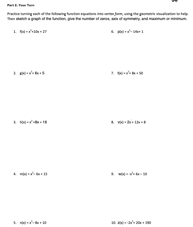 Solved JU Part 2: Your Turn Practice turning each of the | Chegg.com