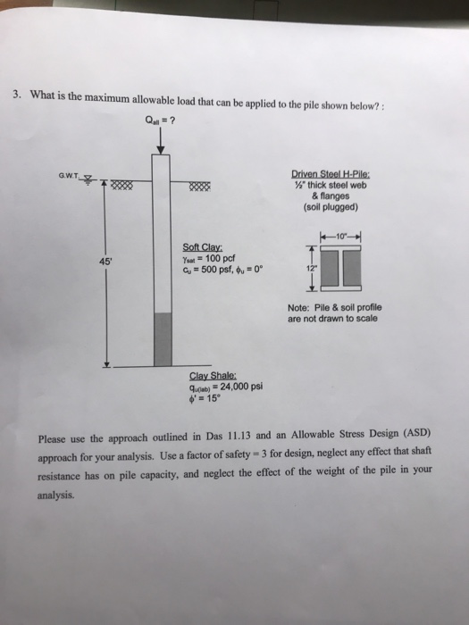 Solved 3. What is the maximum allowable load that can be | Chegg.com