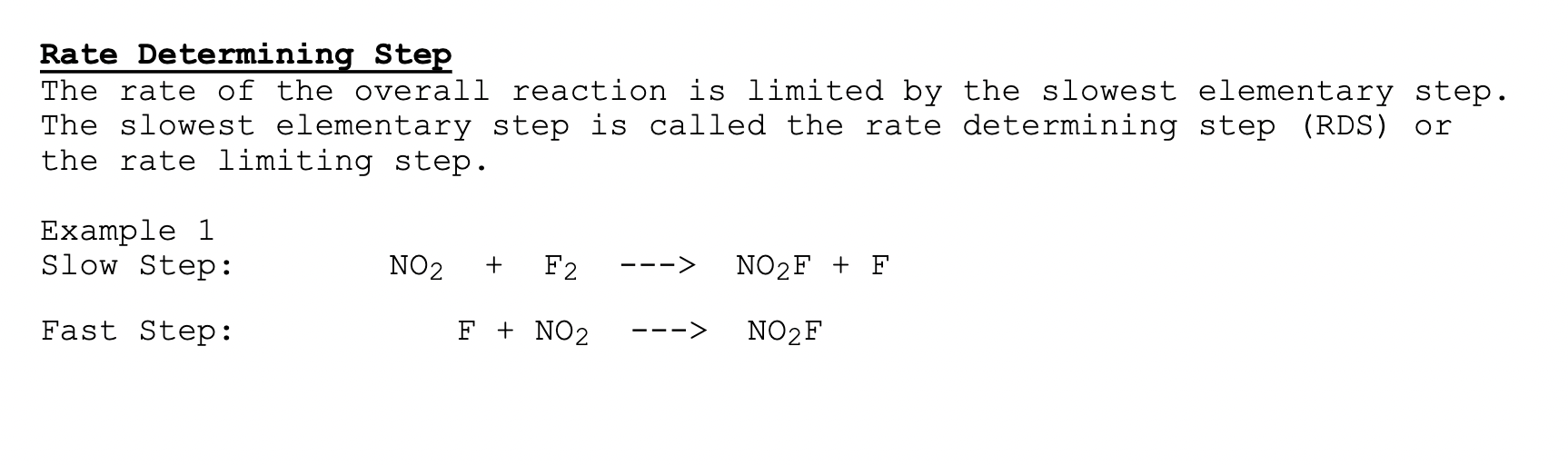 Solved Rate Determining Step The rate of the overall | Chegg.com