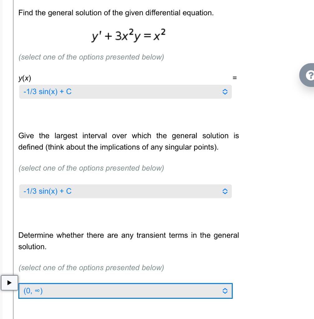 Solved Find The General Solution Of The Given Differential 0123