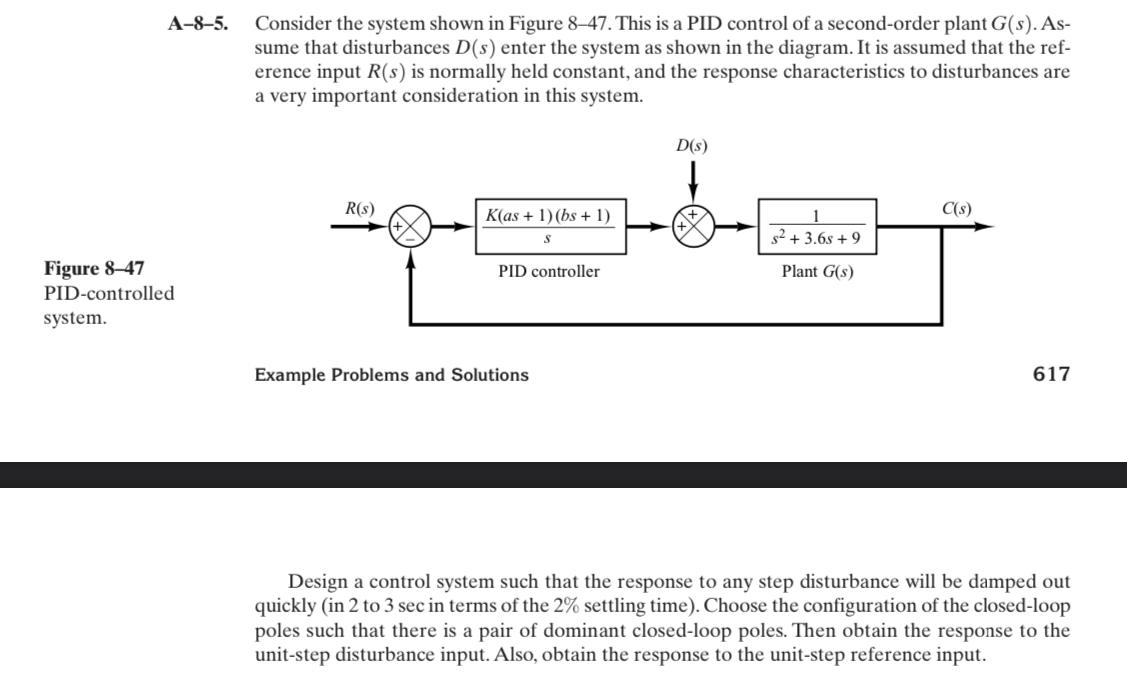 A-8-5. Consider The System Shown In Figure 8-47. This | Chegg.com