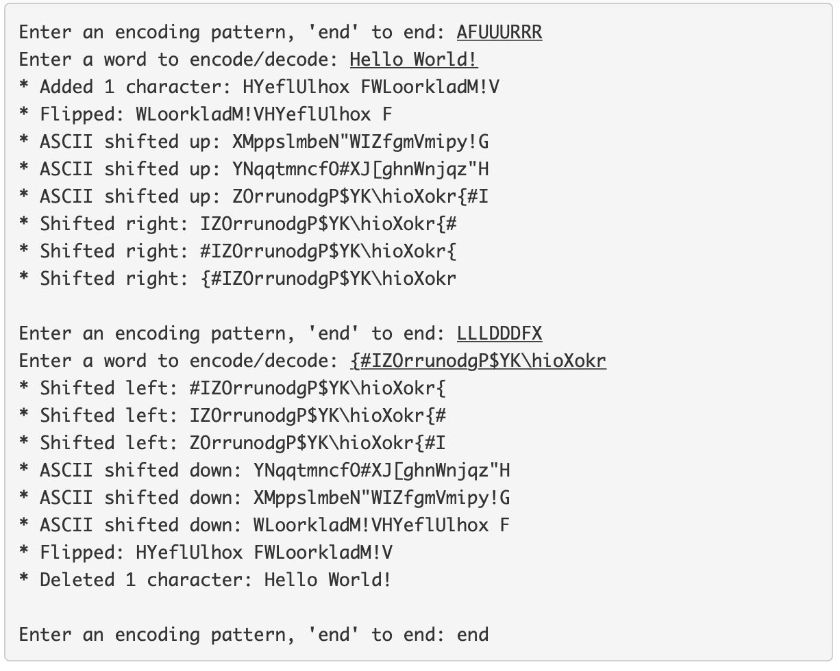 Python Encoder Decoder Program