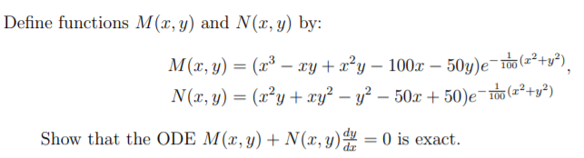 Solved Define Functions M X Y And N X Y By M X Y 23